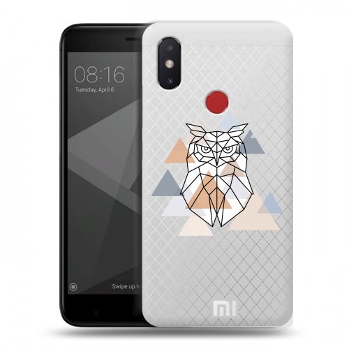 Полупрозрачный дизайнерский пластиковый чехол для Xiaomi Mi8 SE Прозрачные совы