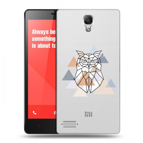 Полупрозрачный дизайнерский пластиковый чехол для Xiaomi RedMi Note Прозрачные совы