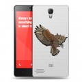 Полупрозрачный дизайнерский силиконовый чехол для Xiaomi RedMi Note Прозрачные совы