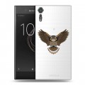 Полупрозрачный дизайнерский пластиковый чехол для Sony Xperia XZs Прозрачные совы