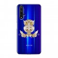 Полупрозрачный дизайнерский пластиковый чехол для Huawei Honor 20 Прозрачные совы