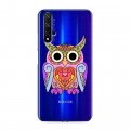 Полупрозрачный дизайнерский пластиковый чехол для Huawei Honor 20 Прозрачные совы