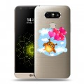 Полупрозрачный дизайнерский пластиковый чехол для LG G5 Прозрачные совы