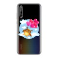 Полупрозрачный дизайнерский силиконовый чехол для Huawei Y8p Прозрачные совы