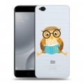 Полупрозрачный дизайнерский пластиковый чехол для Xiaomi Mi5C Прозрачные совы