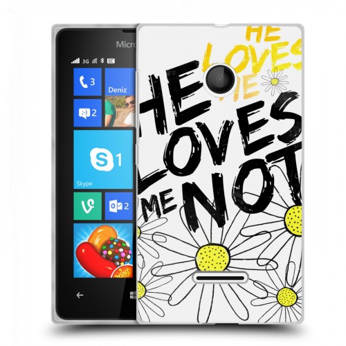 Дизайнерский пластиковый чехол для Microsoft Lumia 435 Ромашковый мир