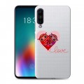 Полупрозрачный дизайнерский силиконовый чехол для Meizu 16T Прозрачные совы