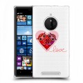 Полупрозрачный дизайнерский пластиковый чехол для Nokia Lumia 830 Прозрачные совы