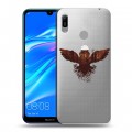 Полупрозрачный дизайнерский пластиковый чехол для Huawei Y6 (2019) Прозрачные совы