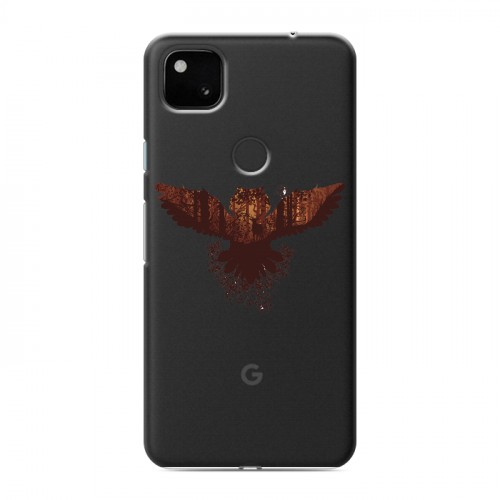 Полупрозрачный дизайнерский пластиковый чехол для Google Pixel 4a Прозрачные совы