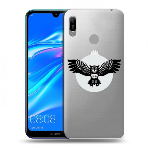 Полупрозрачный дизайнерский пластиковый чехол для Huawei Y6 (2019) Прозрачные совы