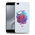 Полупрозрачный дизайнерский пластиковый чехол для Xiaomi Mi5C Прозрачные совы