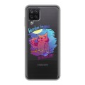 Полупрозрачный дизайнерский силиконовый чехол для Samsung Galaxy A12 Прозрачные совы