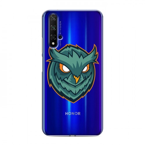 Полупрозрачный дизайнерский пластиковый чехол для Huawei Honor 20 Прозрачные совы