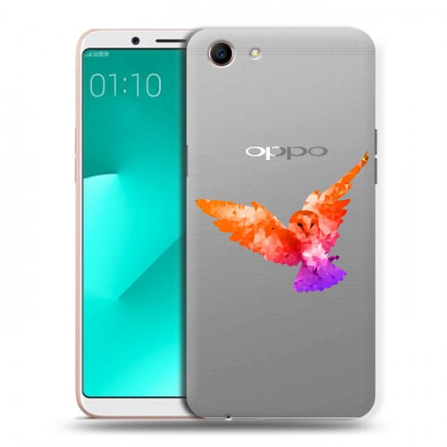 Полупрозрачный дизайнерский пластиковый чехол для OPPO A83 Прозрачные совы