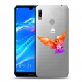 Полупрозрачный дизайнерский пластиковый чехол для Huawei Y6 (2019) Прозрачные совы