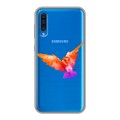 Полупрозрачный дизайнерский силиконовый чехол для Samsung Galaxy A50 Прозрачные совы