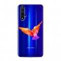 Полупрозрачный дизайнерский пластиковый чехол для Huawei Honor 20 Прозрачные совы