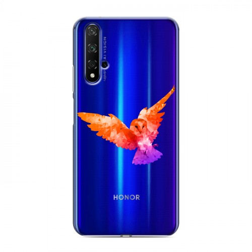 Полупрозрачный дизайнерский пластиковый чехол для Huawei Honor 20 Прозрачные совы