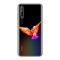 Полупрозрачный дизайнерский силиконовый чехол для Huawei Y8p Прозрачные совы