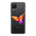 Полупрозрачный дизайнерский силиконовый чехол для Samsung Galaxy A12 Прозрачные совы