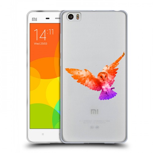 Полупрозрачный дизайнерский пластиковый чехол для Xiaomi Mi Note Прозрачные совы