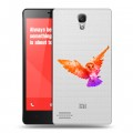 Полупрозрачный дизайнерский пластиковый чехол для Xiaomi RedMi Note Прозрачные совы