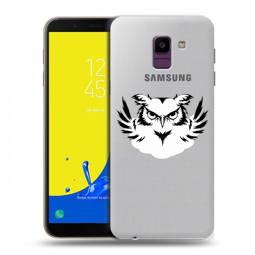 Полупрозрачный дизайнерский пластиковый чехол для Samsung Galaxy J6 Прозрачные совы