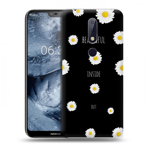 Дизайнерский пластиковый чехол для Nokia 6.1 Plus Ромашковый мир