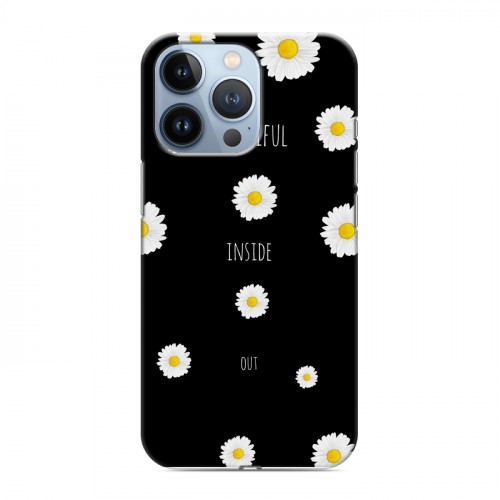 Дизайнерский силиконовый чехол для Iphone 13 Pro Ромашковый мир