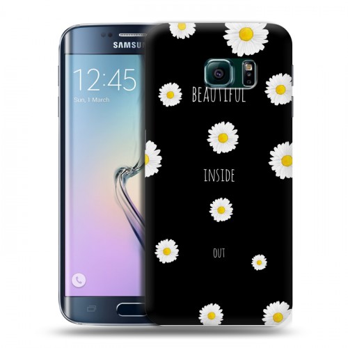 Дизайнерский пластиковый чехол для Samsung Galaxy S6 Edge Ромашковый мир