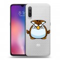 Полупрозрачный дизайнерский силиконовый с усиленными углами чехол для Xiaomi Mi9 Прозрачные совы