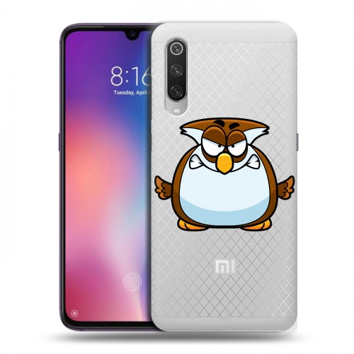 Полупрозрачный дизайнерский силиконовый с усиленными углами чехол для Xiaomi Mi9 Прозрачные совы