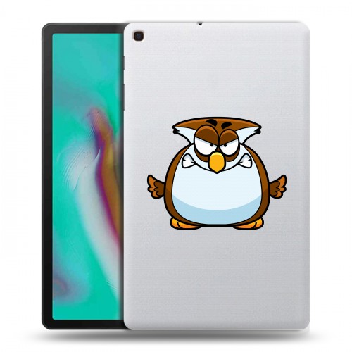 Полупрозрачный дизайнерский силиконовый чехол для Samsung Galaxy Tab A 10.1 (2019) Прозрачные совы