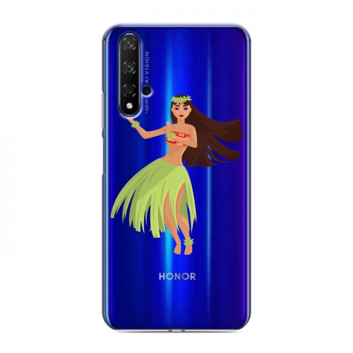 Полупрозрачный дизайнерский пластиковый чехол для Huawei Honor 20 Прозрачные танцоры 