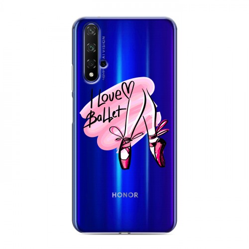 Полупрозрачный дизайнерский пластиковый чехол для Huawei Honor 20 Прозрачные танцоры 