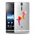 Полупрозрачный дизайнерский пластиковый чехол для Sony Xperia S Прозрачные танцоры 