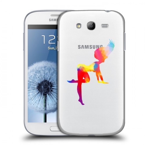 Полупрозрачный дизайнерский пластиковый чехол для Samsung Galaxy Grand Прозрачные танцоры 