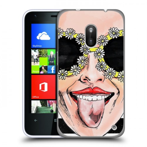 Дизайнерский пластиковый чехол для Nokia Lumia 620 Ромашковый мир