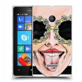 Дизайнерский пластиковый чехол для Microsoft Lumia 435 Ромашковый мир