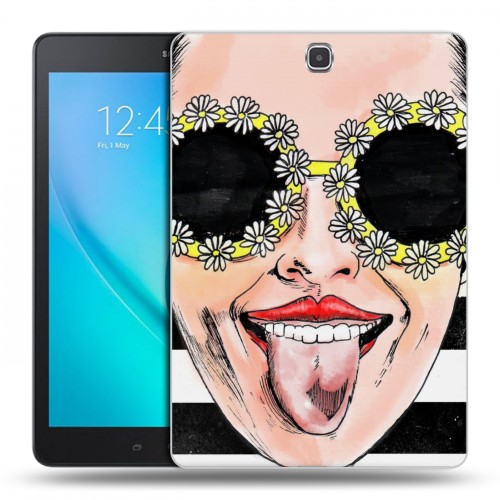 Дизайнерский силиконовый чехол для Samsung Galaxy Tab A 9.7 Ромашковый мир