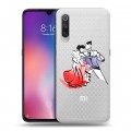 Полупрозрачный дизайнерский силиконовый с усиленными углами чехол для Xiaomi Mi9 Прозрачные танцоры 