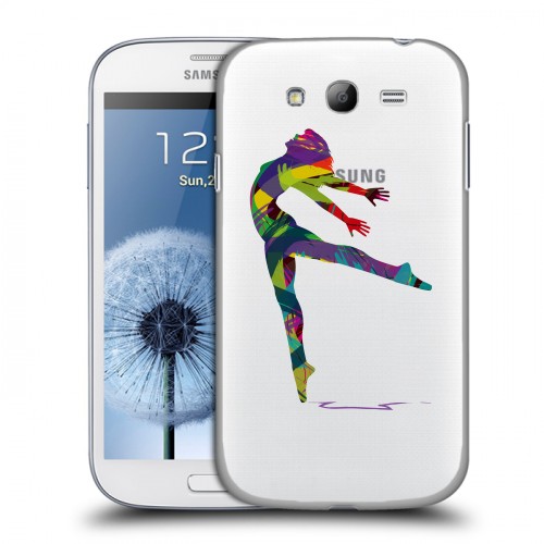 Полупрозрачный дизайнерский пластиковый чехол для Samsung Galaxy Grand Прозрачные танцоры 