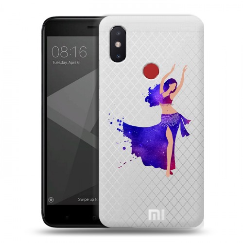 Полупрозрачный дизайнерский пластиковый чехол для Xiaomi Mi8 SE Прозрачные танцоры 