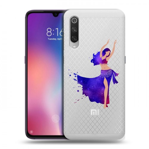 Полупрозрачный дизайнерский силиконовый с усиленными углами чехол для Xiaomi Mi9 Прозрачные танцоры 