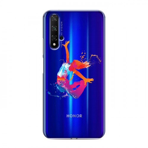 Полупрозрачный дизайнерский пластиковый чехол для Huawei Honor 20 Прозрачные танцоры 