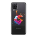 Полупрозрачный дизайнерский пластиковый чехол для Samsung Galaxy A12 Прозрачные танцоры 