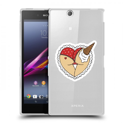 Дизайнерский пластиковый чехол для Sony Xperia Z Ultra  Прозрачное тверк