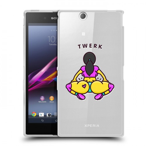 Дизайнерский пластиковый чехол для Sony Xperia Z Ultra  Прозрачное тверк