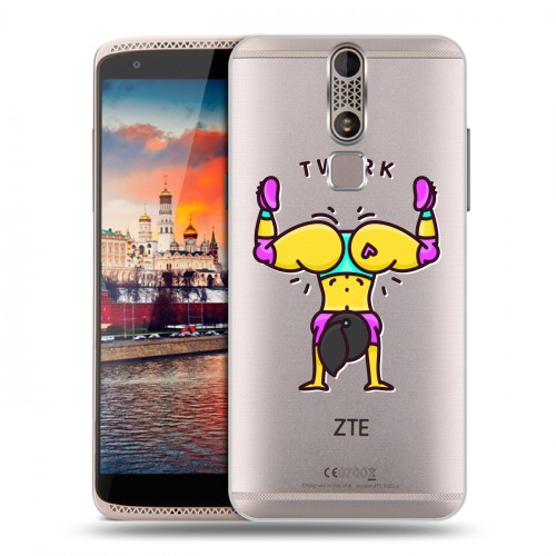 Дизайнерский пластиковый чехол для ZTE Axon Mini Прозрачное тверк